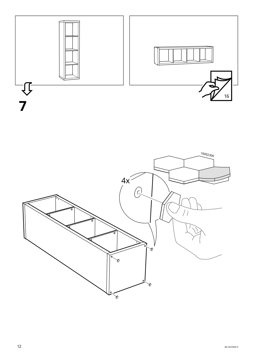 Assembly instructions for IKEA Kallax shelf unit oak effect | Page 12 - IKEA KALLAX shelf unit 503.074.94