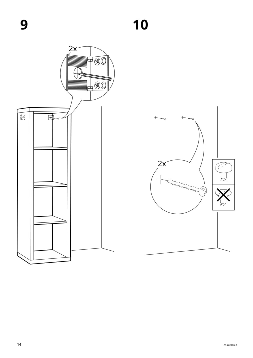 Assembly instructions for IKEA Kallax shelf unit oak effect | Page 14 - IKEA KALLAX shelf unit 503.074.94