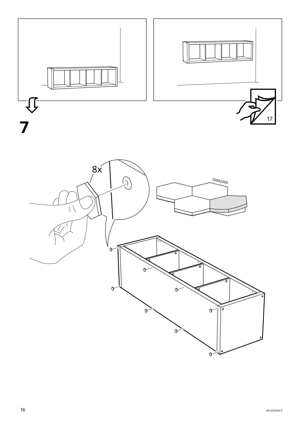 Assembly instructions for IKEA Kallax shelf unit oak effect | Page 16 - IKEA KALLAX shelf unit 503.074.94