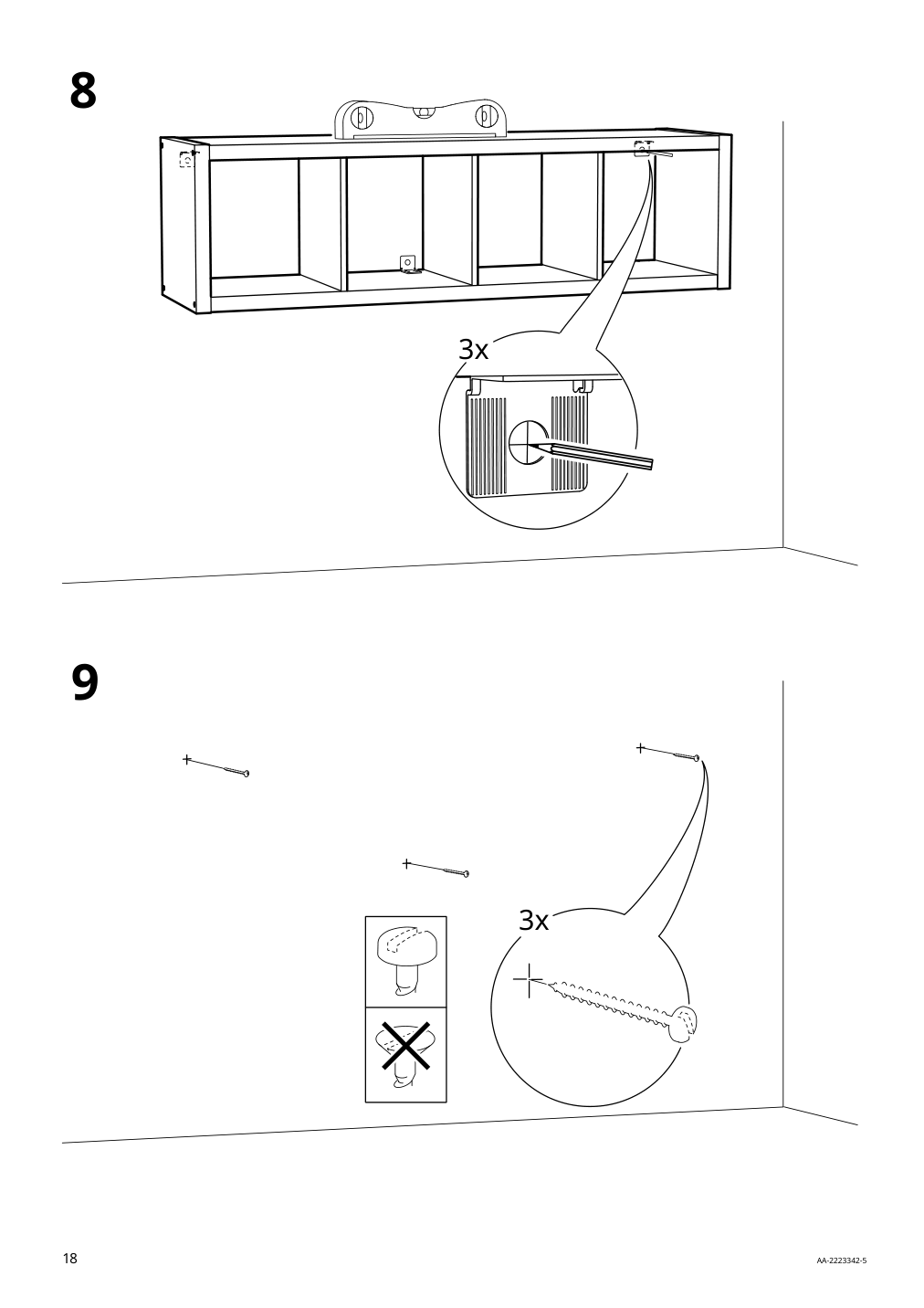 Assembly instructions for IKEA Kallax shelf unit oak effect | Page 18 - IKEA KALLAX shelf unit 503.074.94