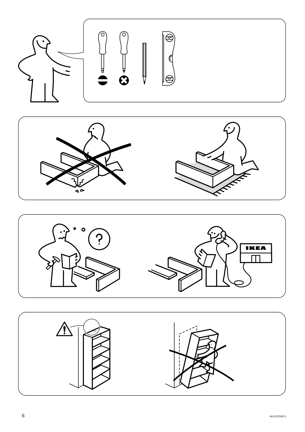 Assembly instructions for IKEA Kallax shelf unit oak effect | Page 6 - IKEA KALLAX shelf unit 503.074.94