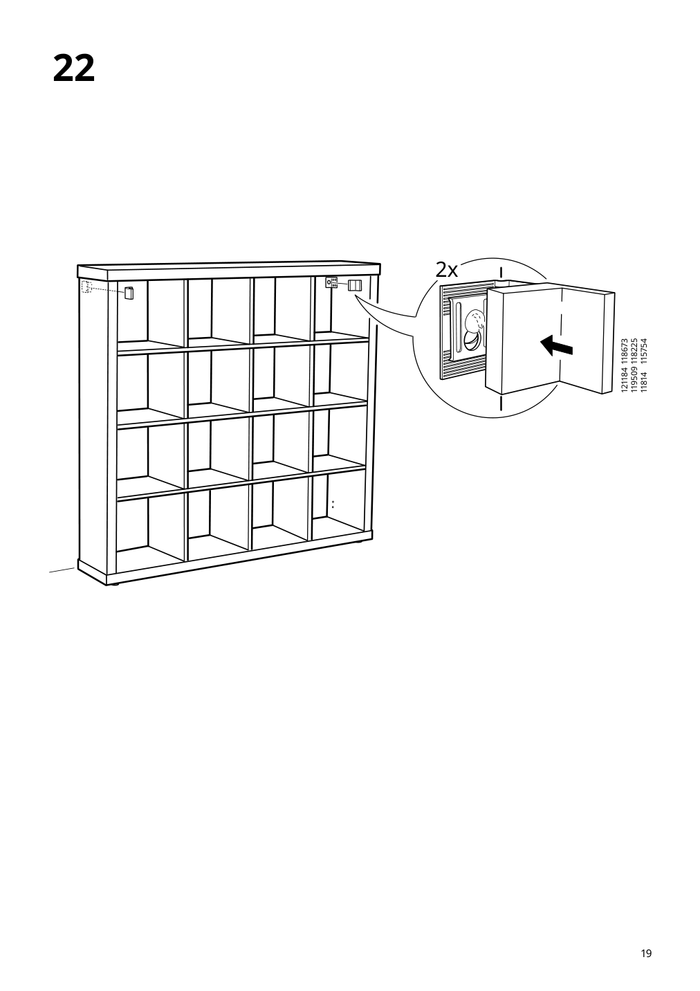 Assembly instructions for IKEA Kallax shelf unit black brown | Page 19 - IKEA KALLAX / LINNMON workstation 594.816.91