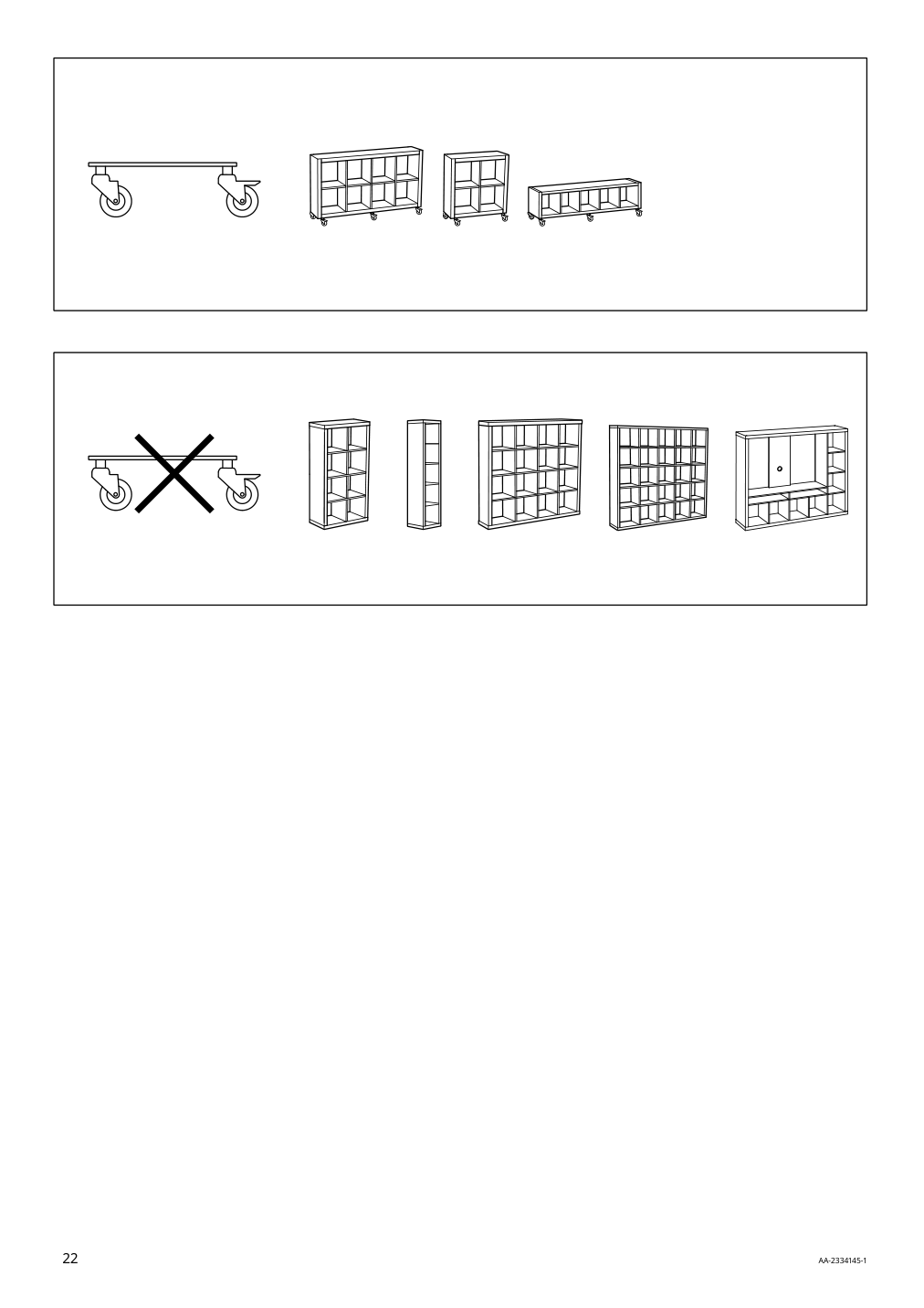 Assembly instructions for IKEA Kallax shelf unit black brown | Page 22 - IKEA KALLAX / LINNMON workstation 594.816.91