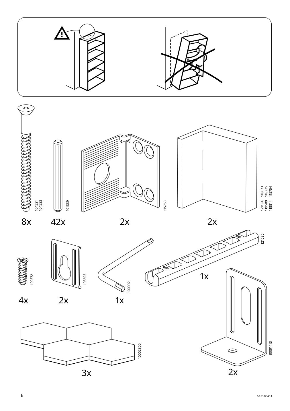 Assembly instructions for IKEA Kallax shelf unit black brown | Page 6 - IKEA KALLAX shelf unit with 4 inserts 792.783.25