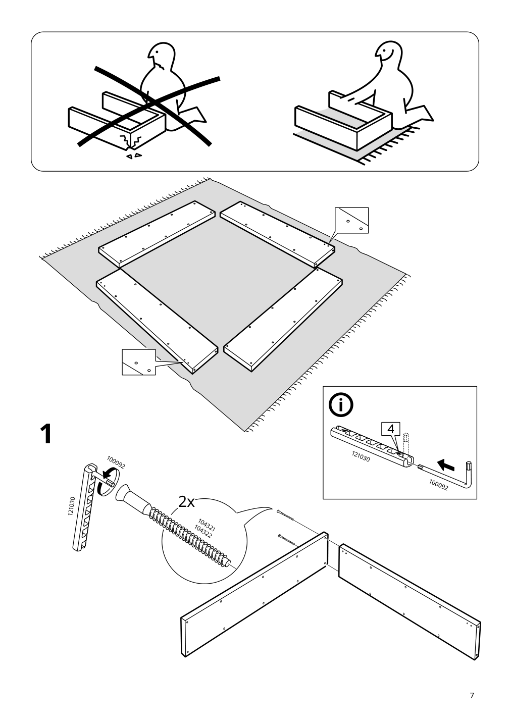 Assembly instructions for IKEA Kallax shelf unit white | Page 7 - IKEA KALLAX shelf unit with 8 inserts 690.174.75