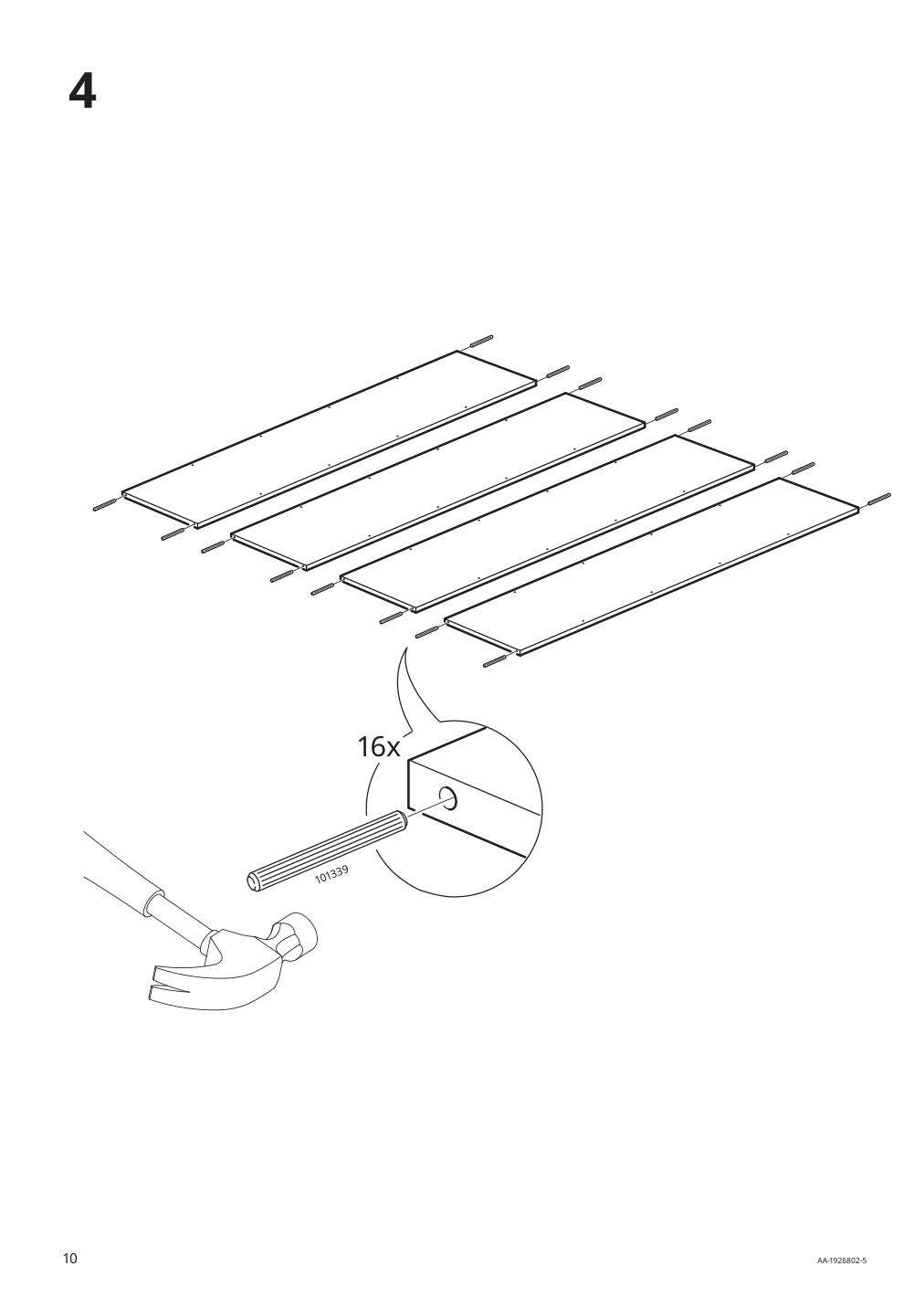 Assembly instructions for IKEA Kallax shelf unit white | Page 10 - IKEA KALLAX shelf unit with 10 inserts 092.783.38