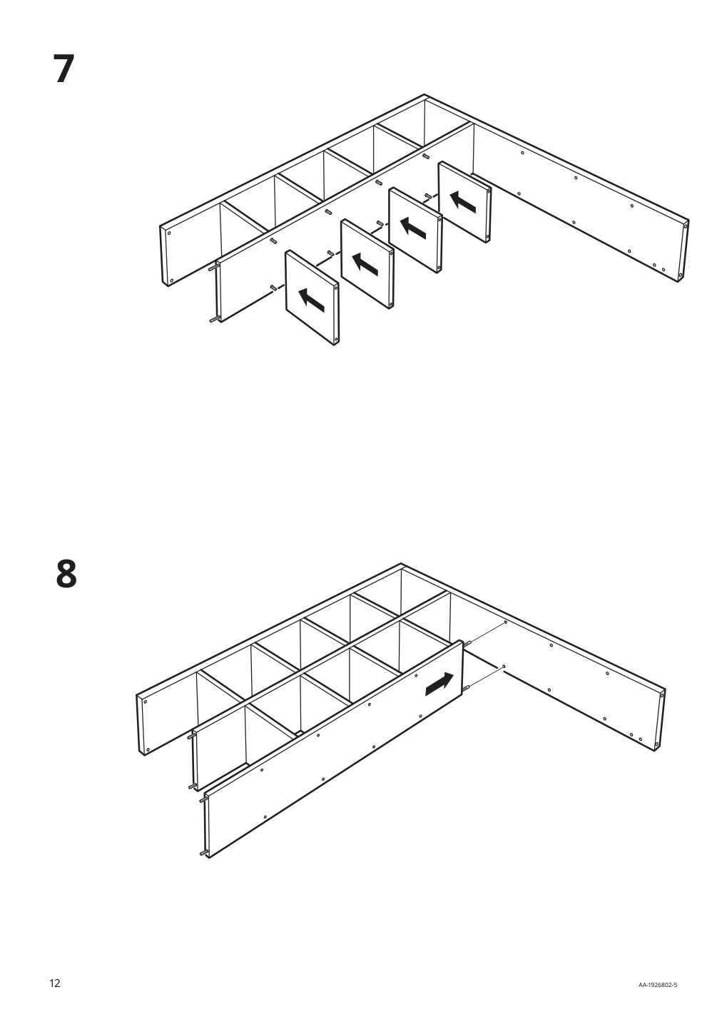 Assembly instructions for IKEA Kallax shelf unit white | Page 12 - IKEA KALLAX shelf unit with 10 inserts 092.783.38