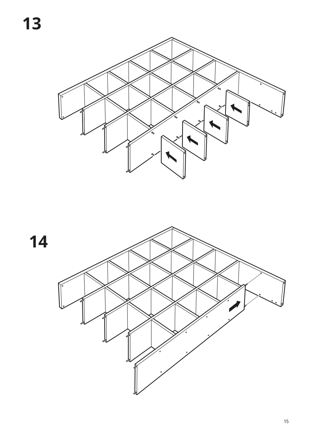 Assembly instructions for IKEA Kallax shelf unit white | Page 15 - IKEA KALLAX / LINNMON workstation 094.816.98