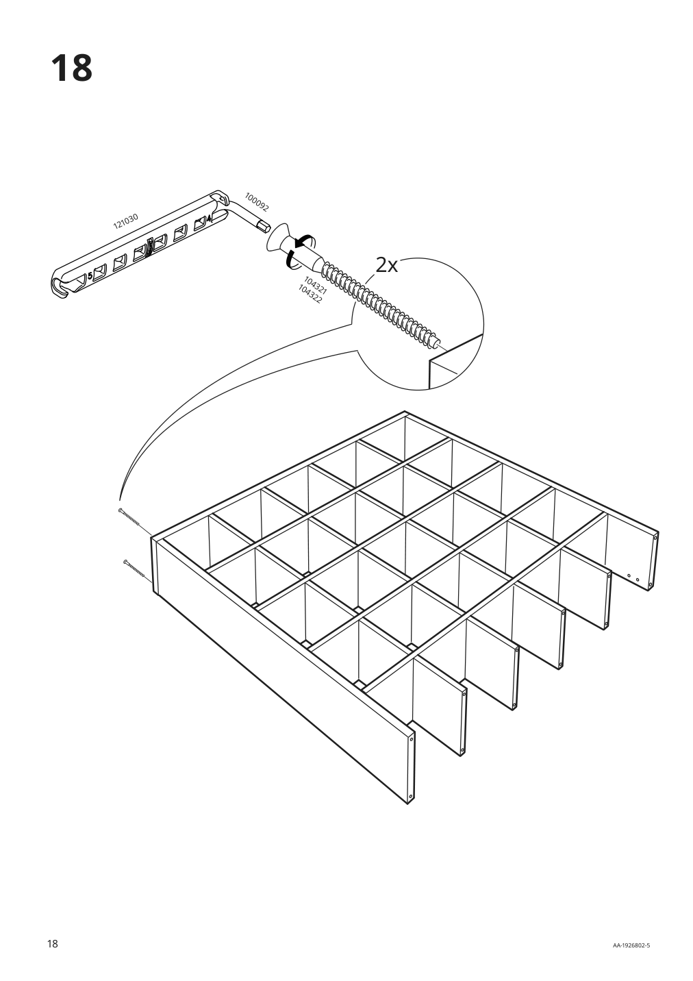 Assembly instructions for IKEA Kallax shelf unit white | Page 18 - IKEA KALLAX / LINNMON workstation 094.816.98