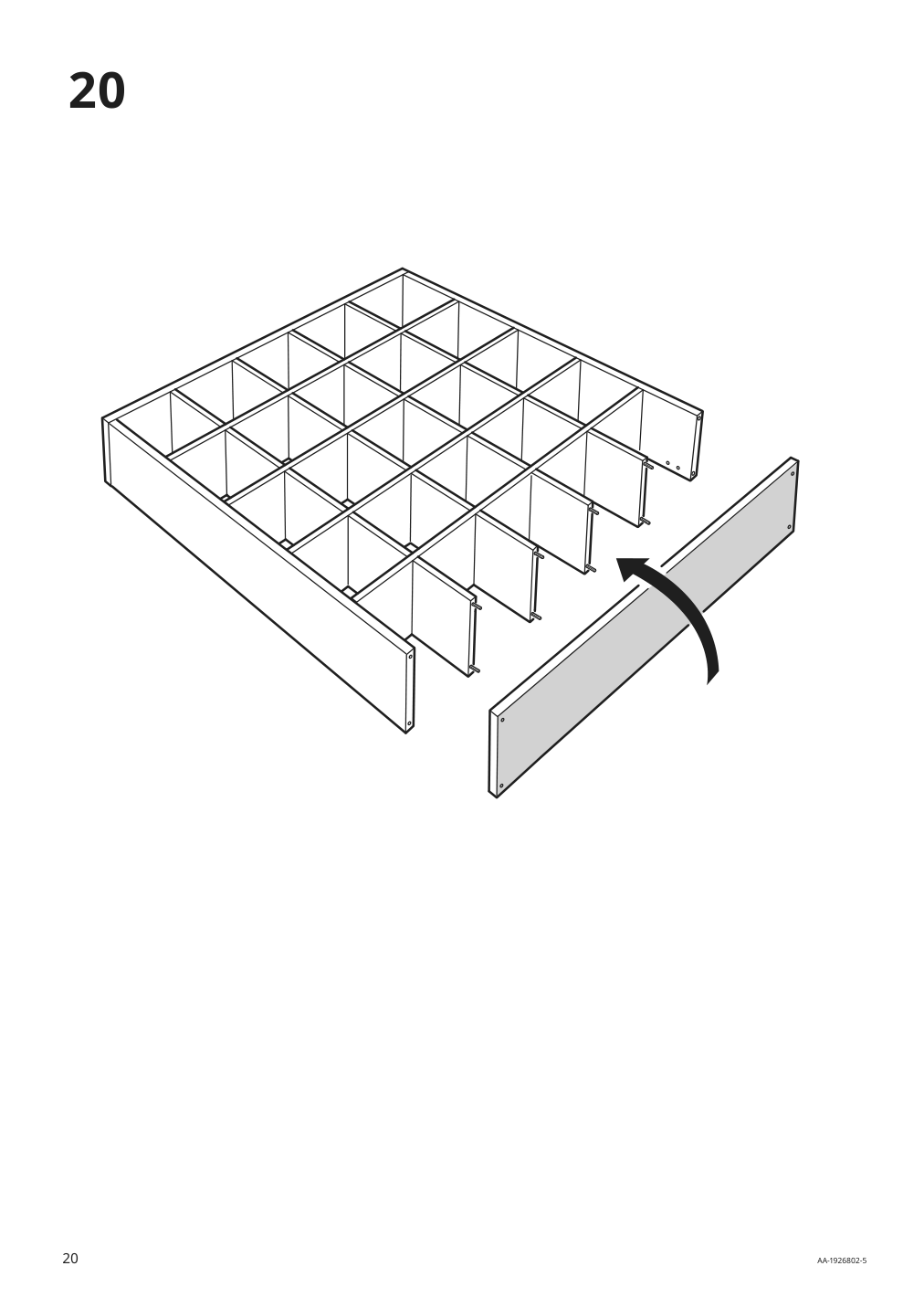 Assembly instructions for IKEA Kallax shelf unit white stained oak effect | Page 20 - IKEA KALLAX shelf unit with 10 inserts 091.976.05