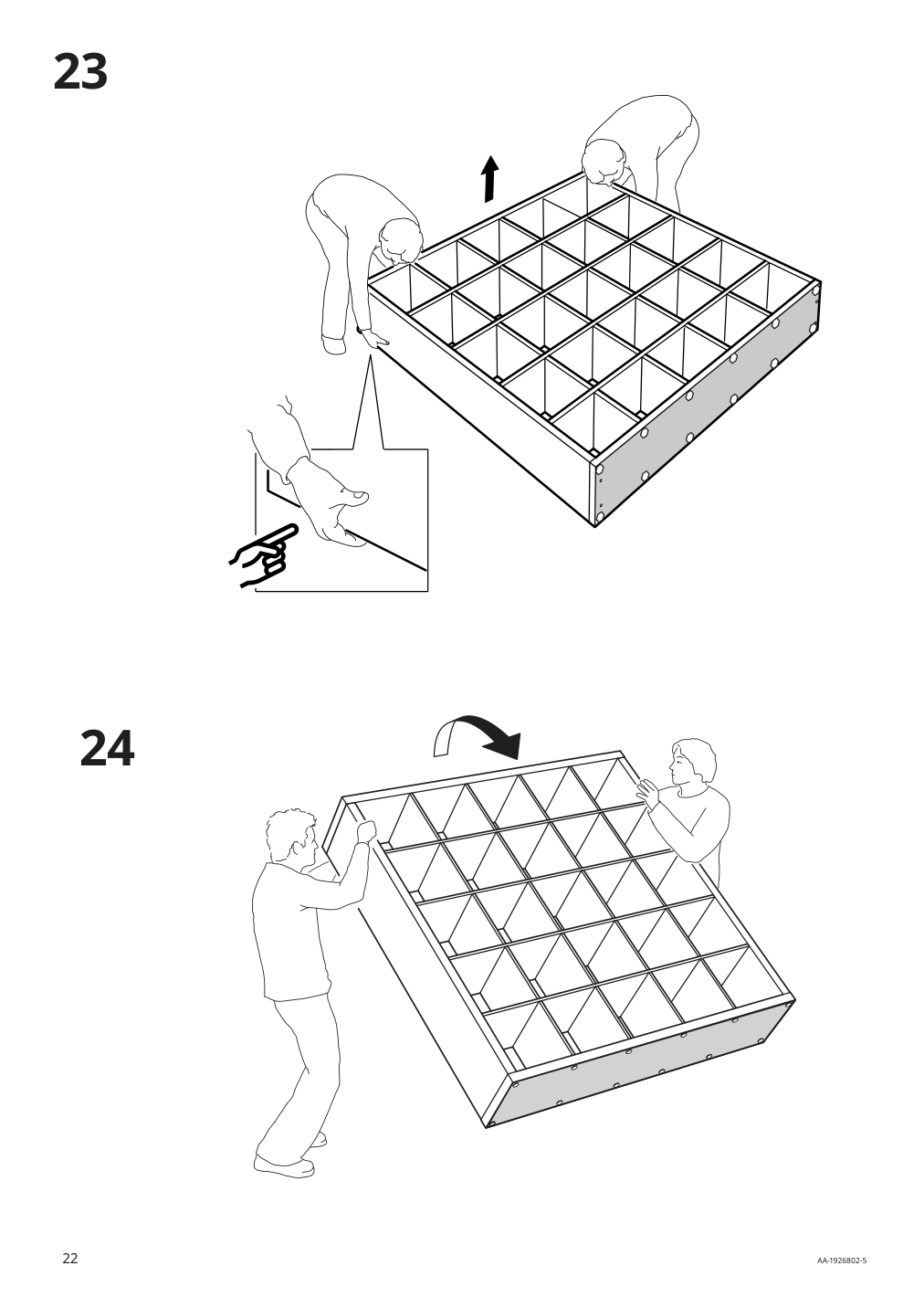 Assembly instructions for IKEA Kallax shelf unit white | Page 22 - IKEA KALLAX shelf unit 703.015.37