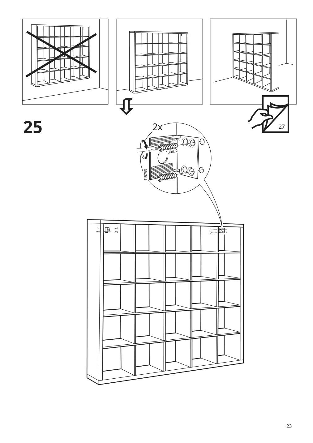 Assembly instructions for IKEA Kallax shelf unit white | Page 23 - IKEA KALLAX shelf unit with 10 inserts 092.783.38