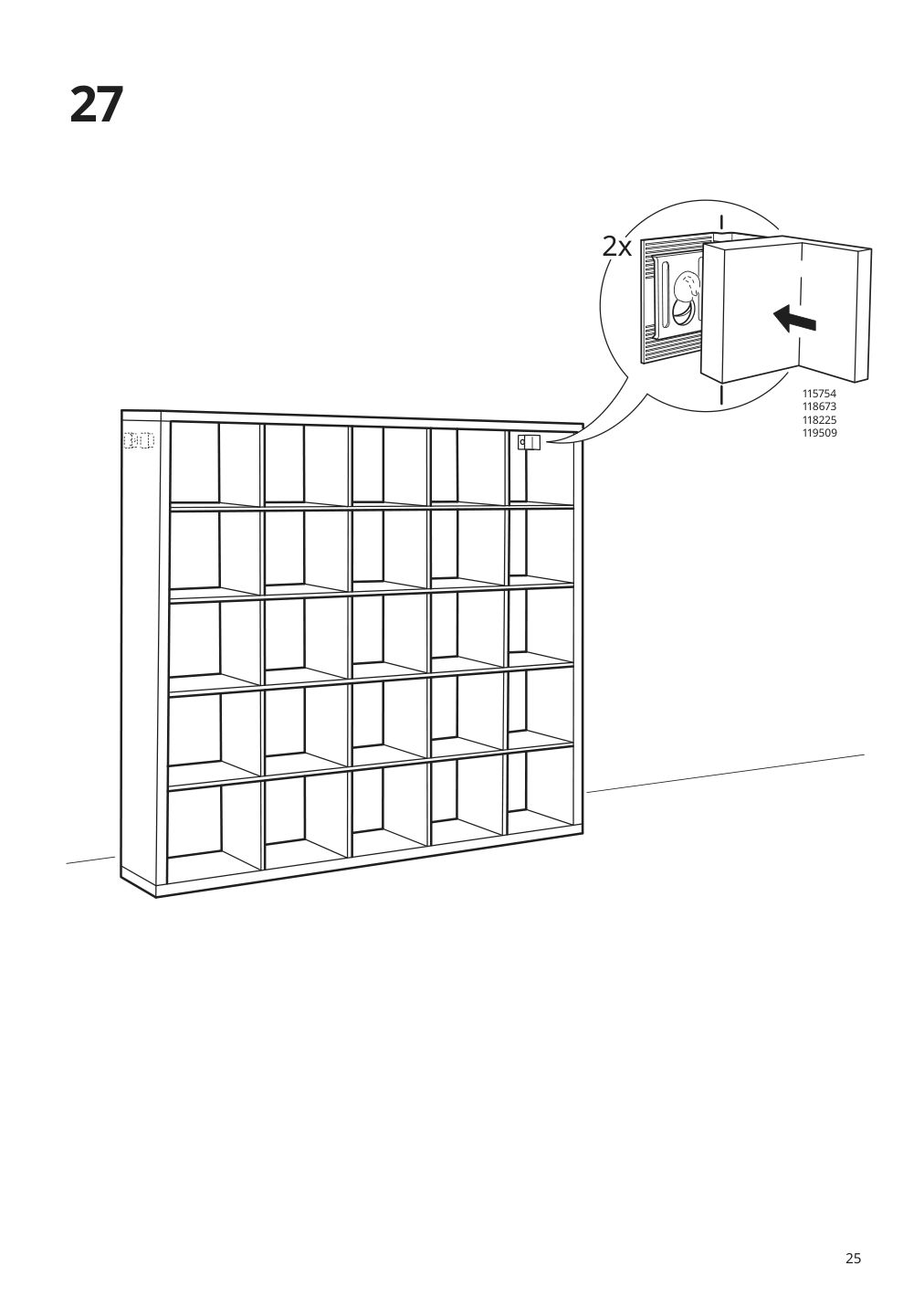 Assembly instructions for IKEA Kallax shelf unit white stained oak effect | Page 25 - IKEA KALLAX shelf unit 903.245.09