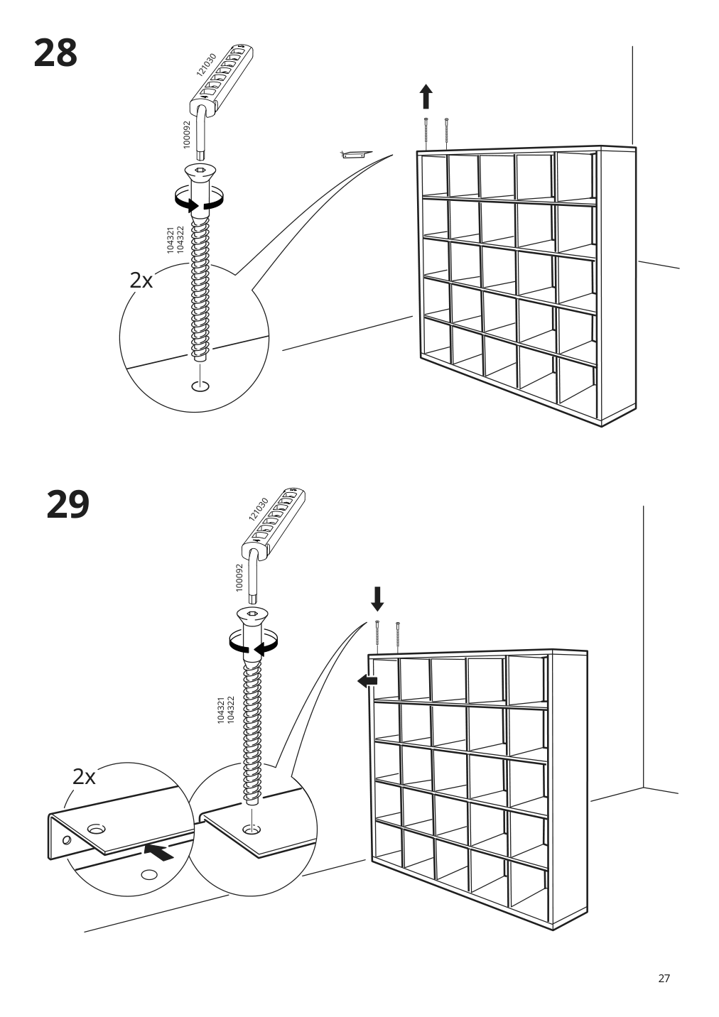 Assembly instructions for IKEA Kallax shelf unit white | Page 27 - IKEA KALLAX / LAGKAPTEN workstation 694.816.81