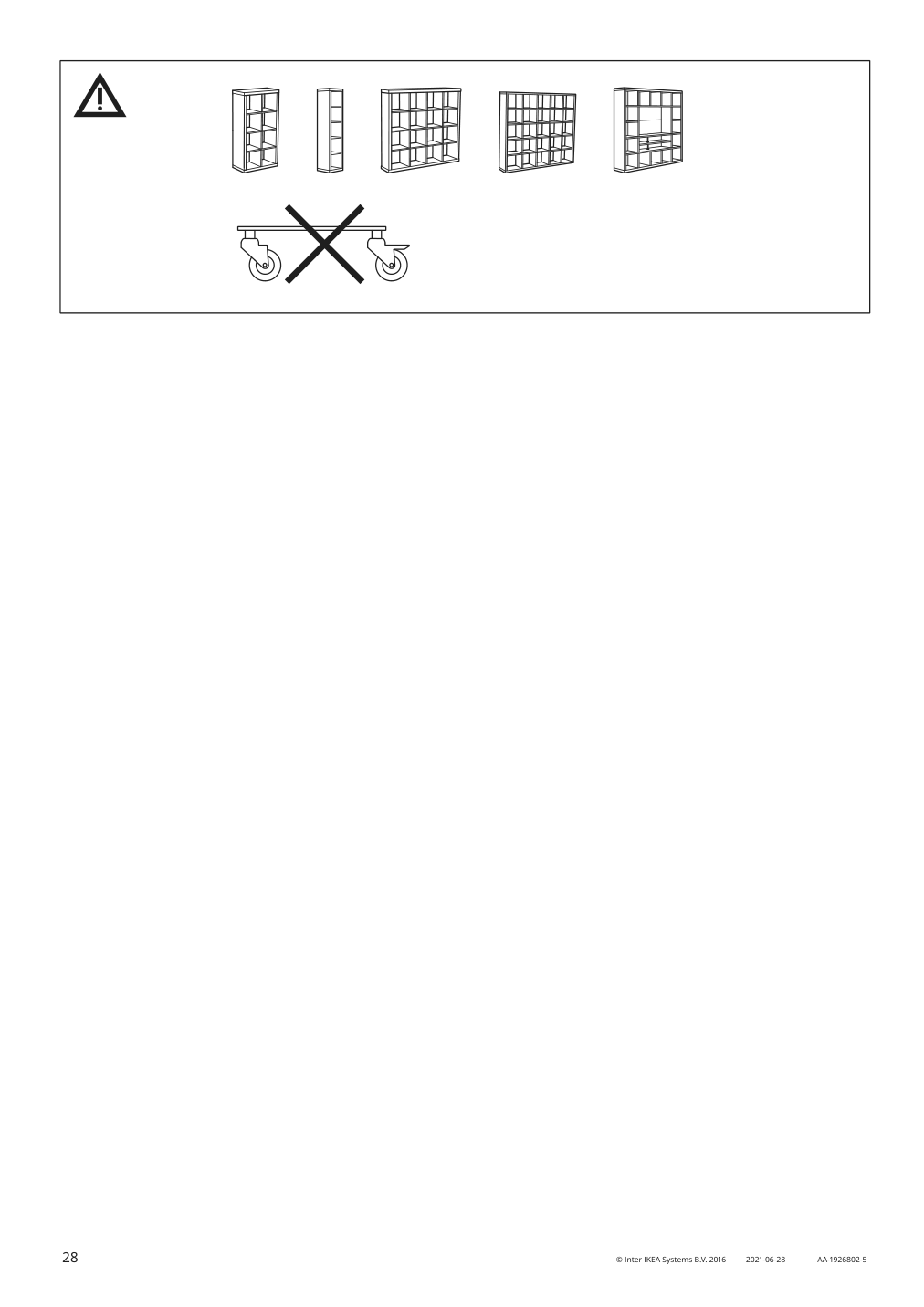 Assembly instructions for IKEA Kallax shelf unit white | Page 28 - IKEA KALLAX / LAGKAPTEN workstation 594.816.53