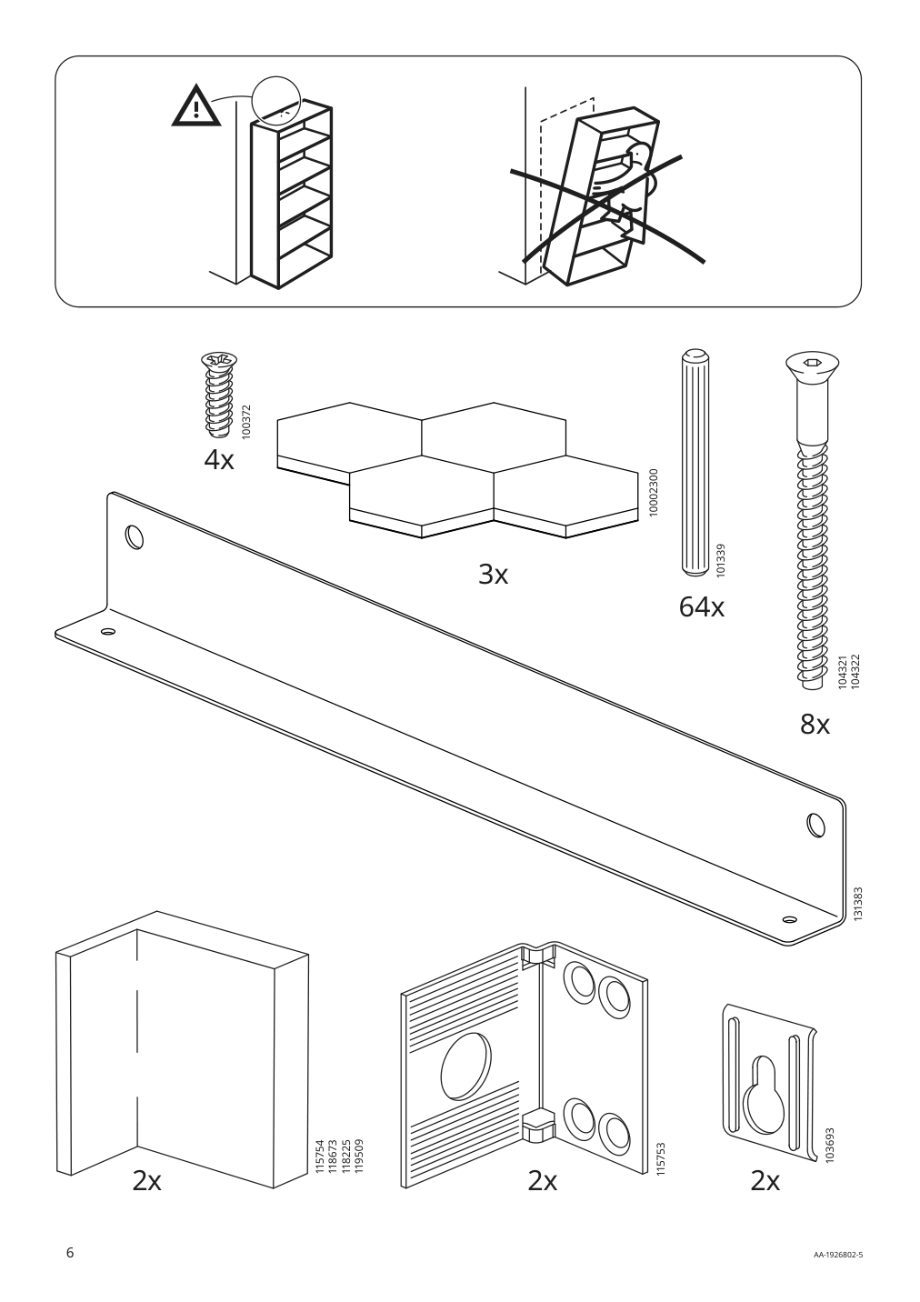 Assembly instructions for IKEA Kallax shelf unit white | Page 6 - IKEA KALLAX shelf unit 703.015.37