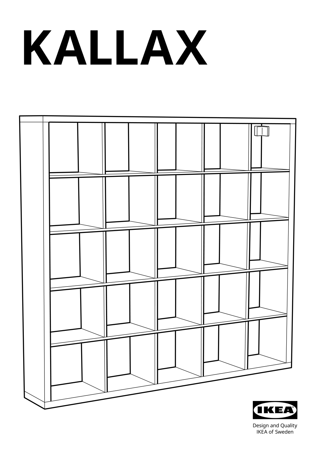 Assembly instructions for IKEA Kallax shelf unit white stained oak effect | Page 1 - IKEA KALLAX shelf unit with 10 inserts 091.976.05