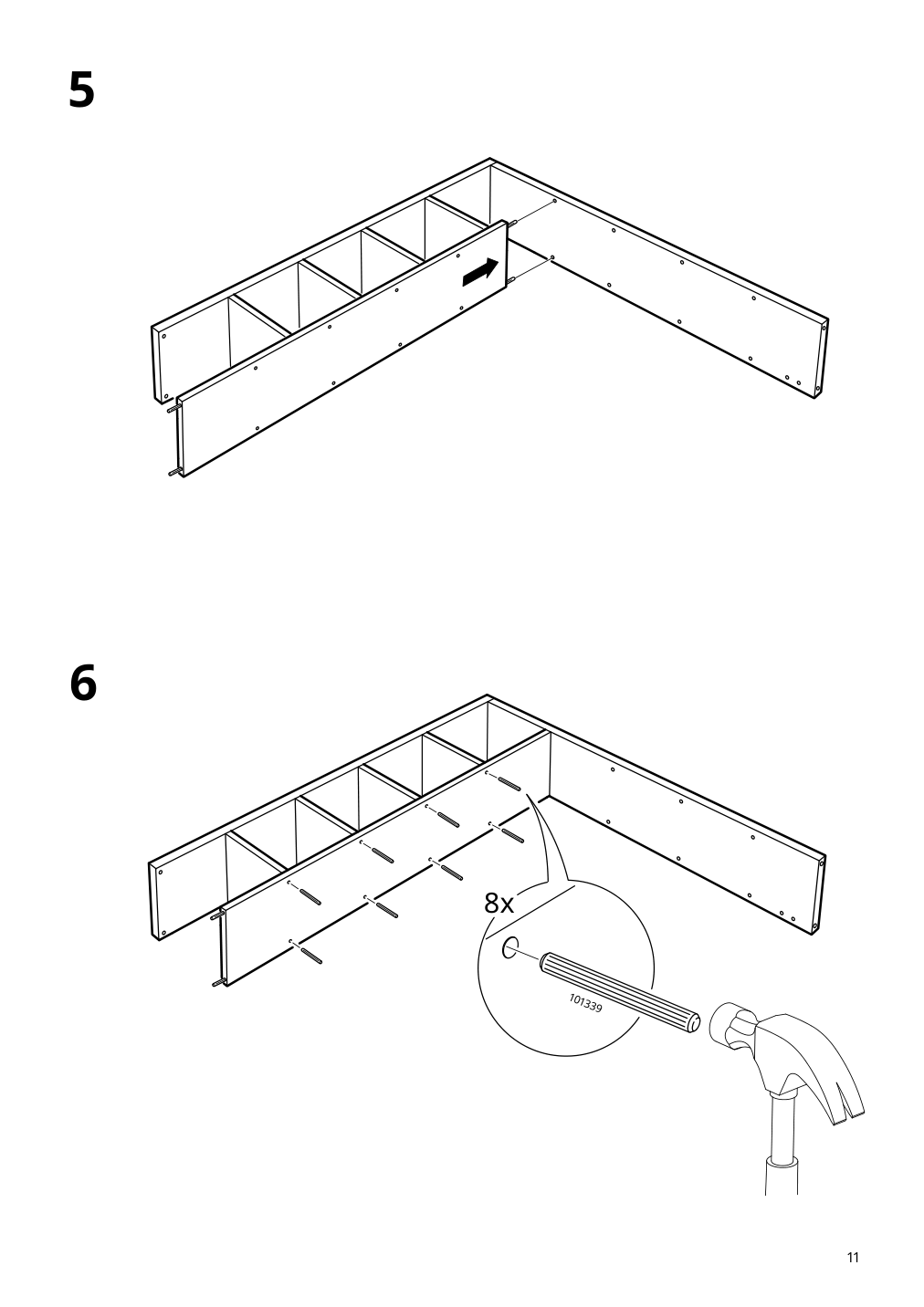 Assembly instructions for IKEA Kallax shelf unit white | Page 11 - IKEA KALLAX shelf unit with 10 inserts 092.783.38