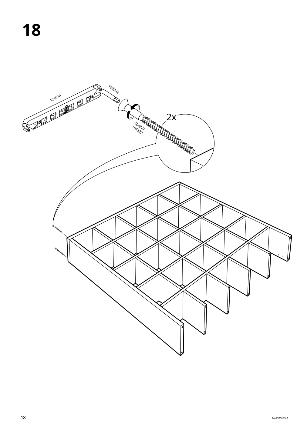 Assembly instructions for IKEA Kallax shelf unit white | Page 18 - IKEA KALLAX shelf unit with 10 inserts 092.783.38