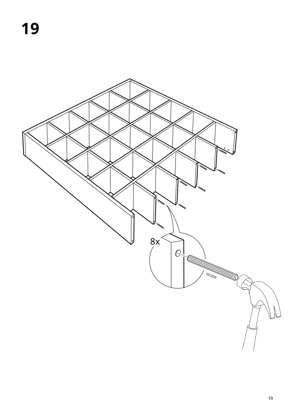 Assembly instructions for IKEA Kallax shelf unit white | Page 19 - IKEA KALLAX shelf unit with 10 inserts 092.783.38