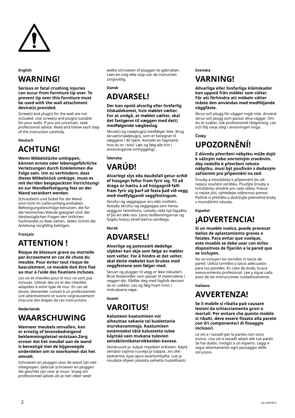 Assembly instructions for IKEA Kallax shelf unit white | Page 2 - IKEA KALLAX / LAGKAPTEN workstation 694.816.81