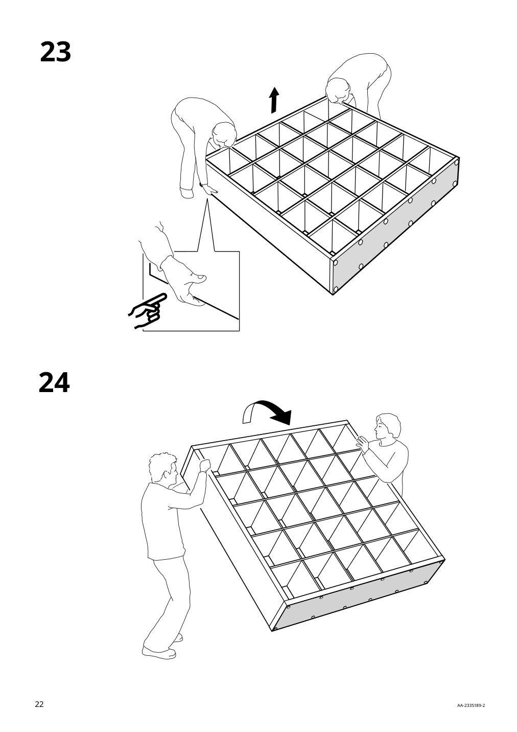 Assembly instructions for IKEA Kallax shelf unit black brown | Page 22 - IKEA KALLAX / LINNMON workstation 994.816.94