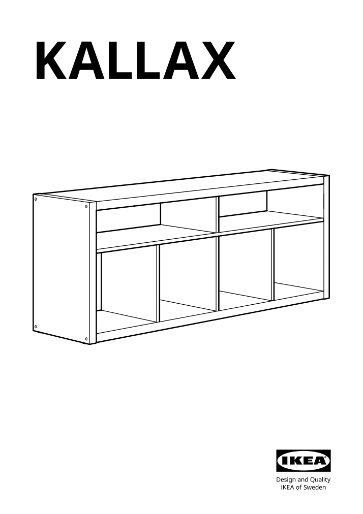 Assembly instructions for IKEA Kallax tv unit black brown | Page 1 - IKEA KALLAX / LACK TV storage combination 895.521.73