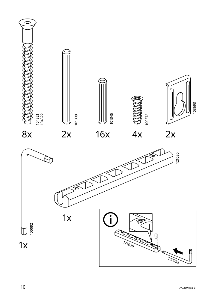 Assembly instructions for IKEA Kallax tv unit black brown | Page 10 - IKEA KALLAX / LACK TV storage combination 895.521.73