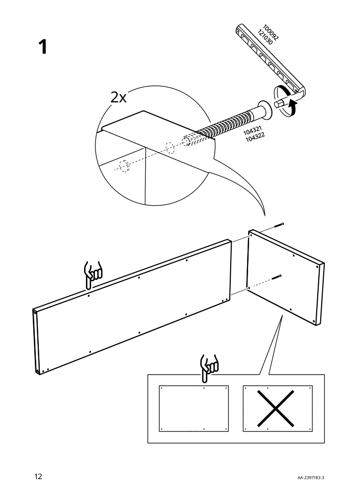 Assembly instructions for IKEA Kallax tv unit white | Page 12 - IKEA KALLAX / LACK TV storage combination 095.521.72