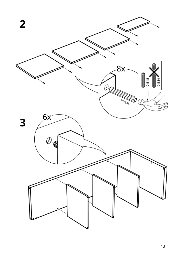 Assembly instructions for IKEA Kallax tv unit white | Page 13 - IKEA KALLAX TV storage combination 295.606.75