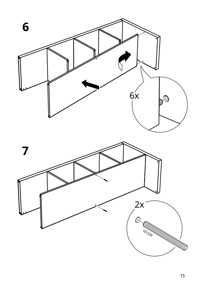 Assembly instructions for IKEA Kallax tv unit black brown | Page 15 - IKEA KALLAX TV storage combination 795.606.73