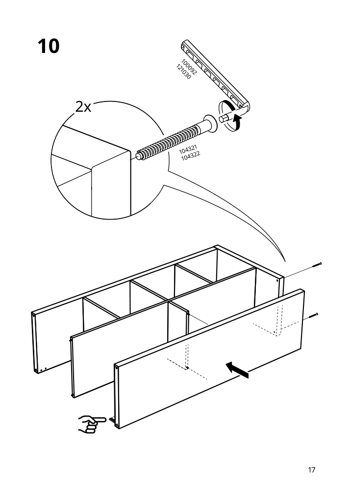 Assembly instructions for IKEA Kallax tv unit white stained oak effect | Page 17 - IKEA KALLAX tv bench with underframe 195.521.76