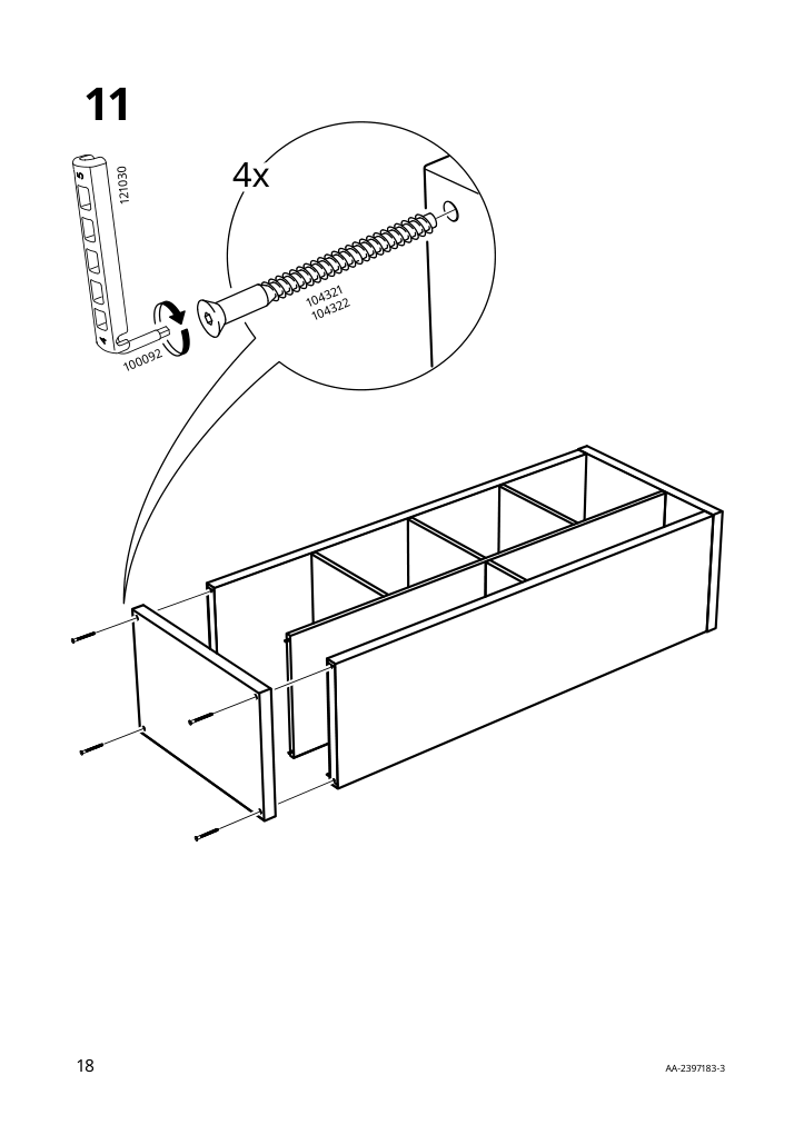 Assembly instructions for IKEA Kallax tv unit white | Page 18 - IKEA KALLAX / LACK TV storage combination 095.521.72