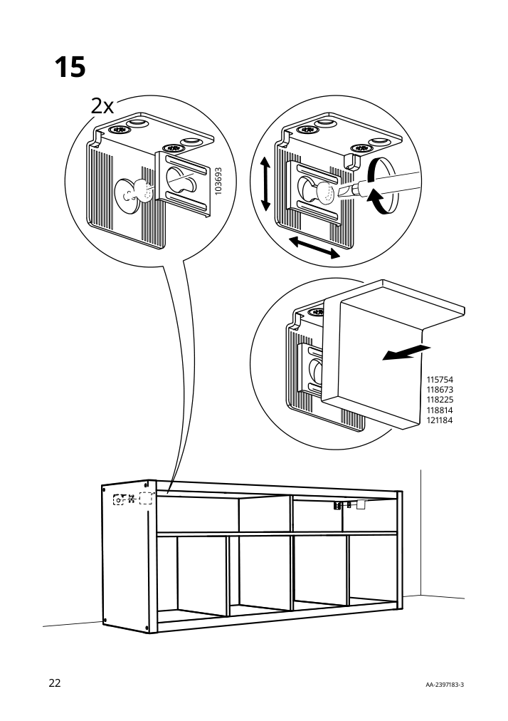 Assembly instructions for IKEA Kallax tv unit black brown | Page 22 - IKEA KALLAX / LACK TV storage combination 895.521.73