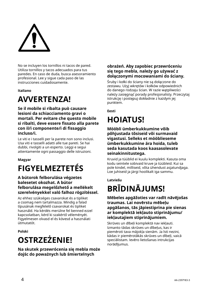 Assembly instructions for IKEA Kallax tv unit white | Page 4 - IKEA KALLAX / LACK TV storage combination 095.521.72