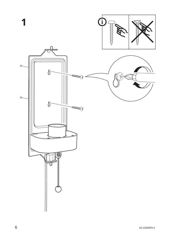 Assembly instructions for IKEA Kallblixt wall lamp white glass | Page 6 - IKEA KALLBLIXT wall lamp 904.979.96