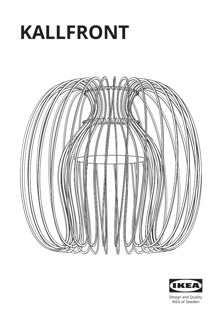 Assembly instructions for IKEA Kallfront pendant lamp shade black | Page 1 - IKEA KALLFRONT / HEMMA pendant lamp 195.664.75