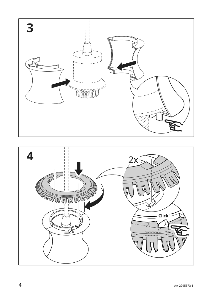Assembly instructions for IKEA Kallfront pendant lamp shade black | Page 4 - IKEA KALLFRONT / HEMMA pendant lamp 195.664.75