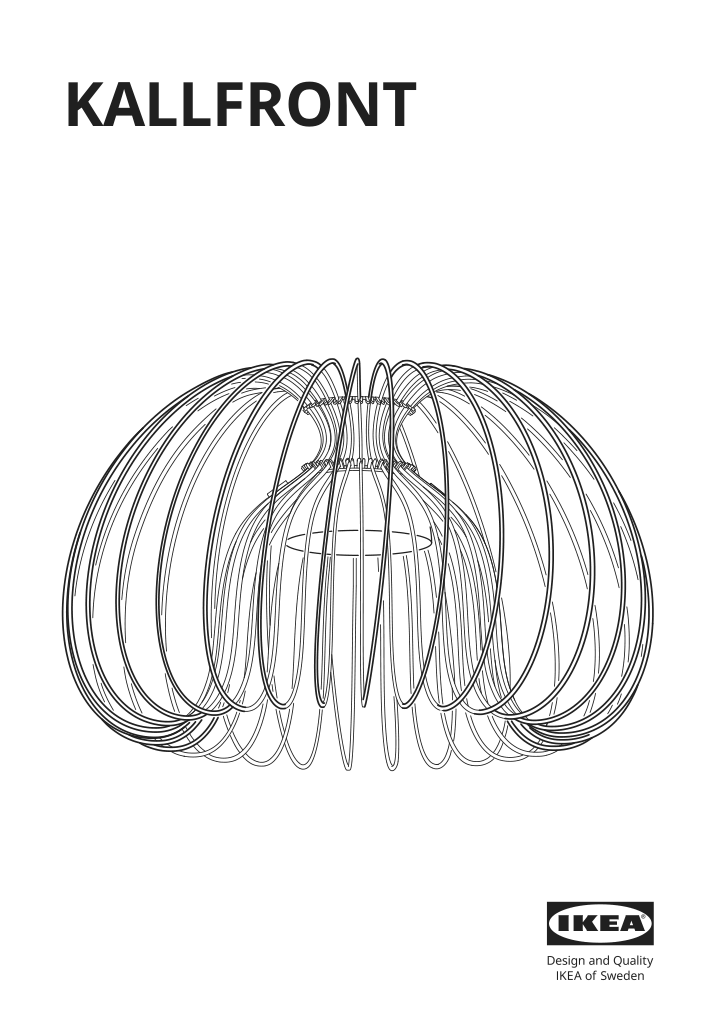 Assembly instructions for IKEA Kallfront pendant lamp shade black | Page 1 - IKEA KALLFRONT / HEMMA pendant lamp 395.638.81