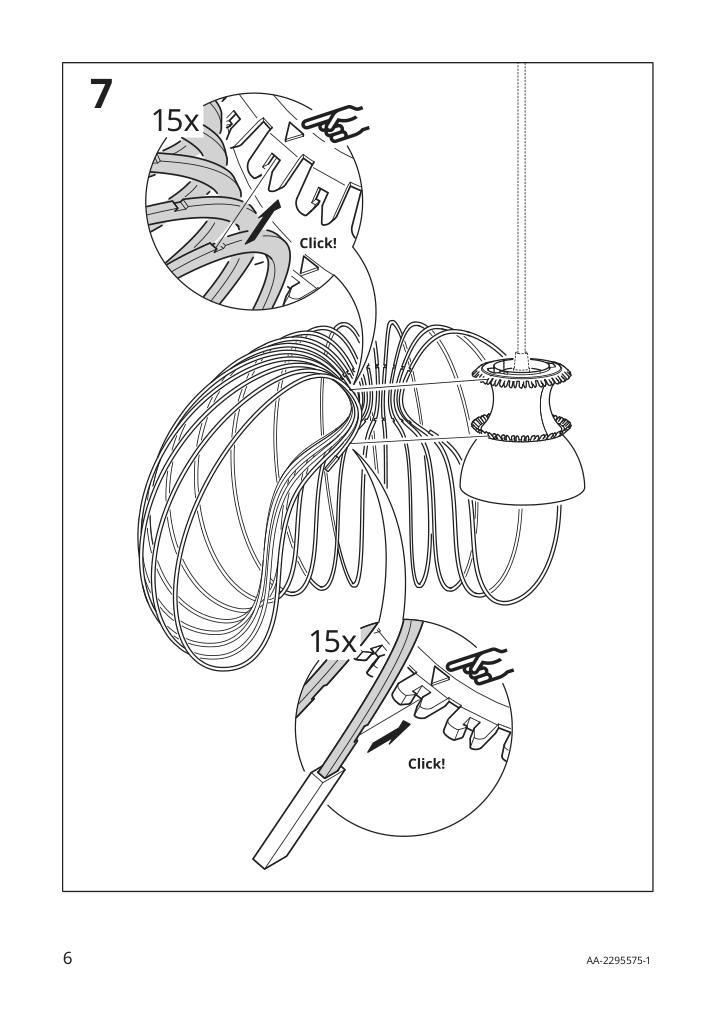 Assembly instructions for IKEA Kallfront pendant lamp shade black | Page 6 - IKEA KALLFRONT / HEMMA pendant lamp 395.638.81