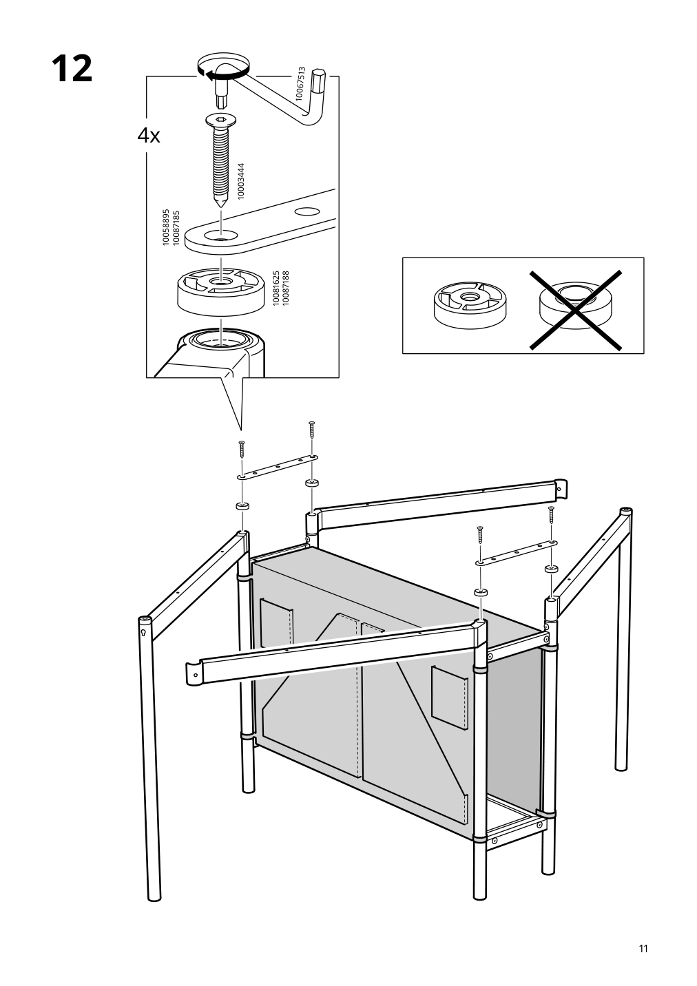 Assembly instructions for IKEA Kallhaell gateleg table with storage white light gray | Page 11 - IKEA KALLHÄLL gateleg table with storage 005.112.23