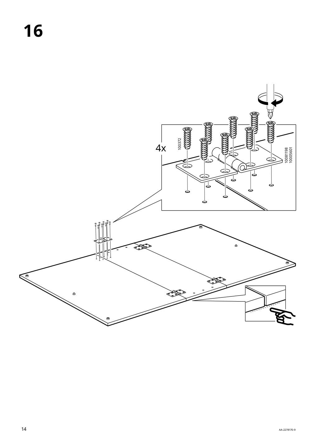 Assembly instructions for IKEA Kallhaell gateleg table with storage white light gray | Page 14 - IKEA KALLHÄLL gateleg table with storage 005.112.23