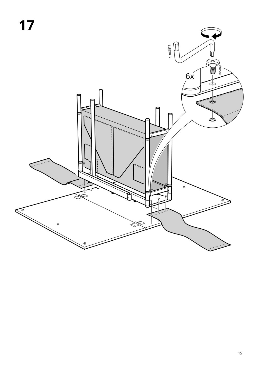 Assembly instructions for IKEA Kallhaell gateleg table with storage white light gray | Page 15 - IKEA KALLHÄLL gateleg table with storage 005.112.23