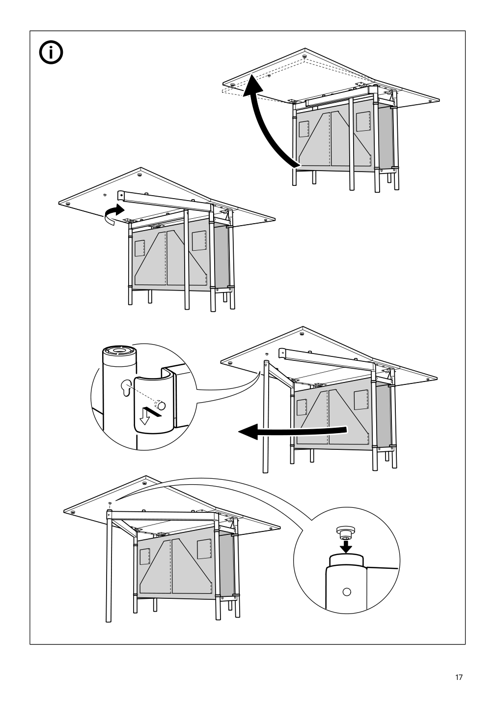 Assembly instructions for IKEA Kallhaell gateleg table with storage white light gray | Page 17 - IKEA KALLHÄLL gateleg table with storage 005.112.23