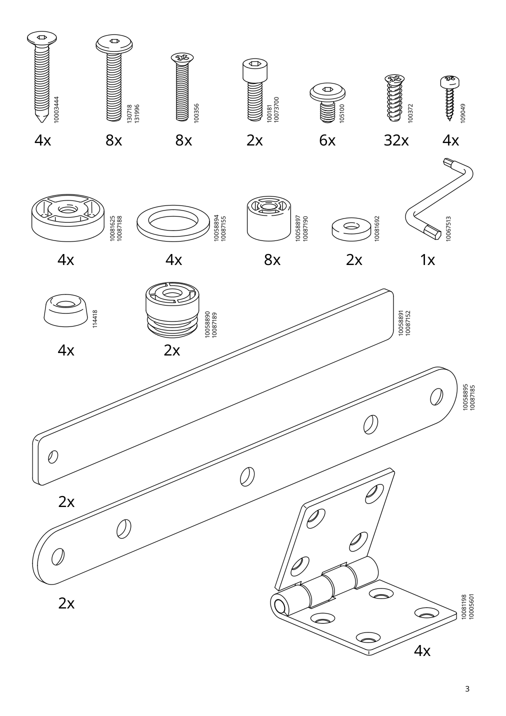 Assembly instructions for IKEA Kallhaell gateleg table with storage white light gray | Page 3 - IKEA KALLHÄLL gateleg table with storage 005.112.23