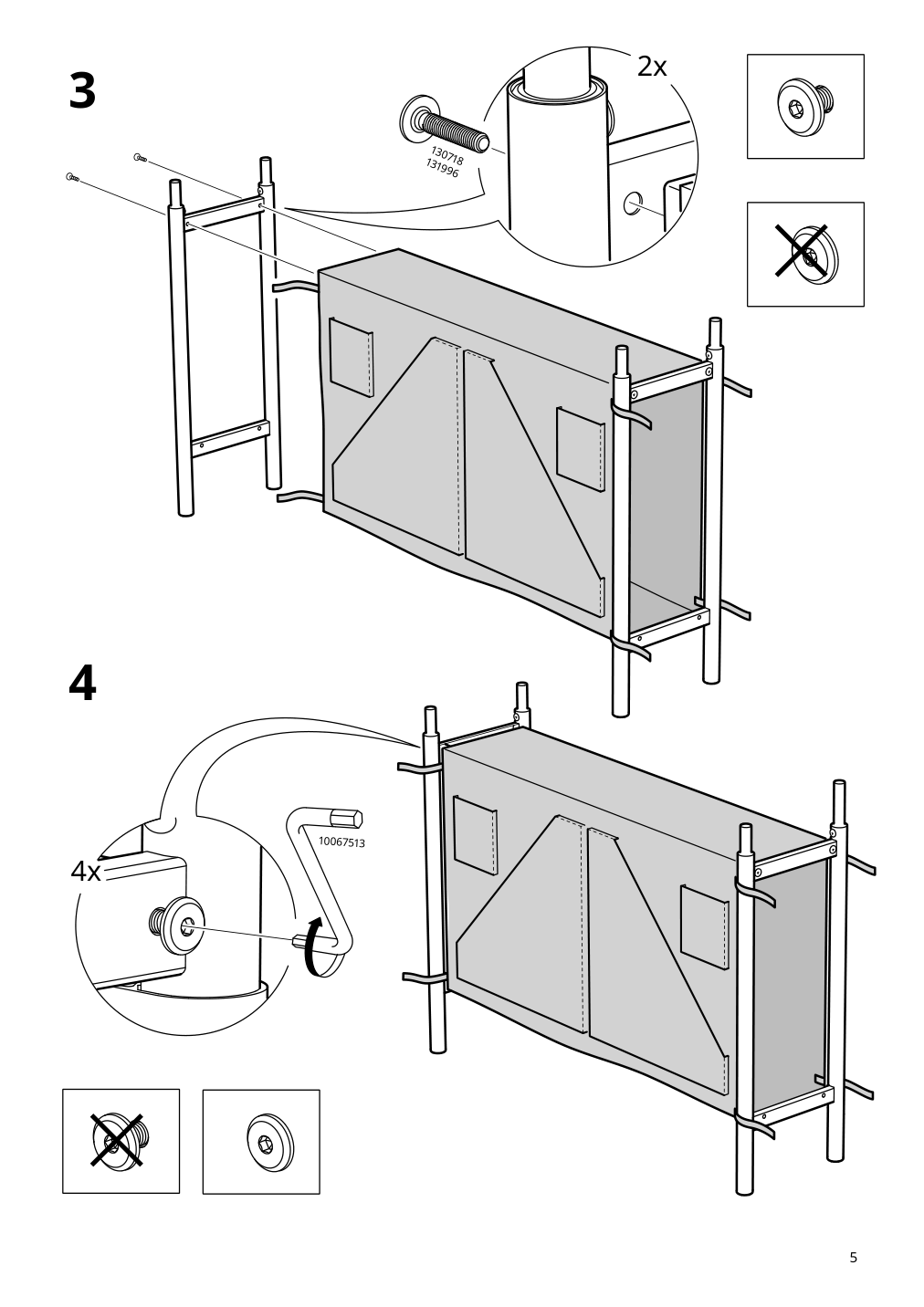 Assembly instructions for IKEA Kallhaell gateleg table with storage white light gray | Page 5 - IKEA KALLHÄLL gateleg table with storage 005.112.23