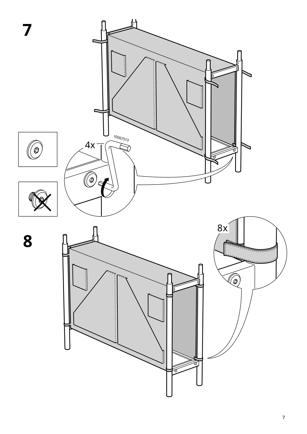 Assembly instructions for IKEA Kallhaell gateleg table with storage white light gray | Page 7 - IKEA KALLHÄLL gateleg table with storage 005.112.23