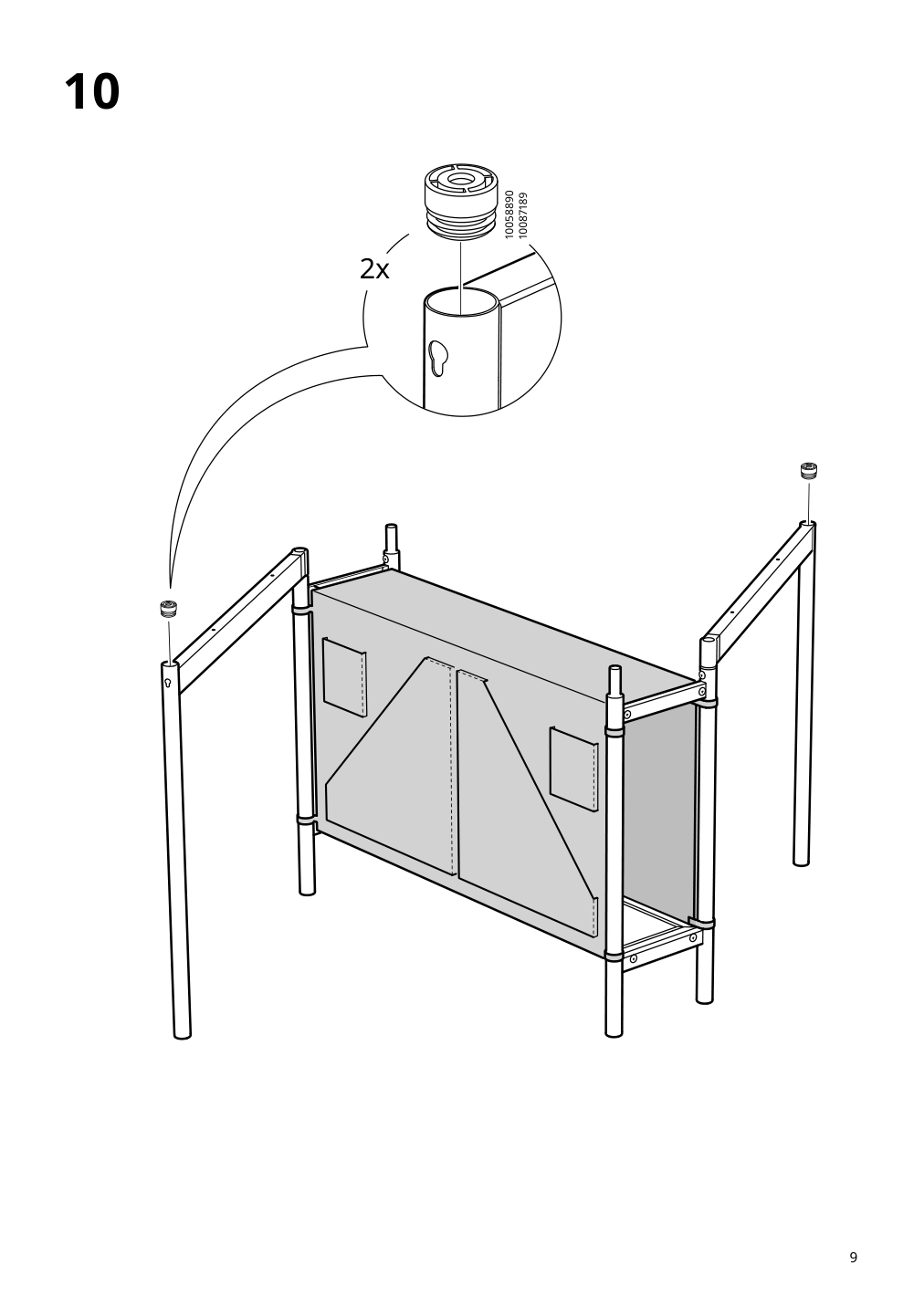 Assembly instructions for IKEA Kallhaell gateleg table with storage white light gray | Page 9 - IKEA KALLHÄLL gateleg table with storage 005.112.23