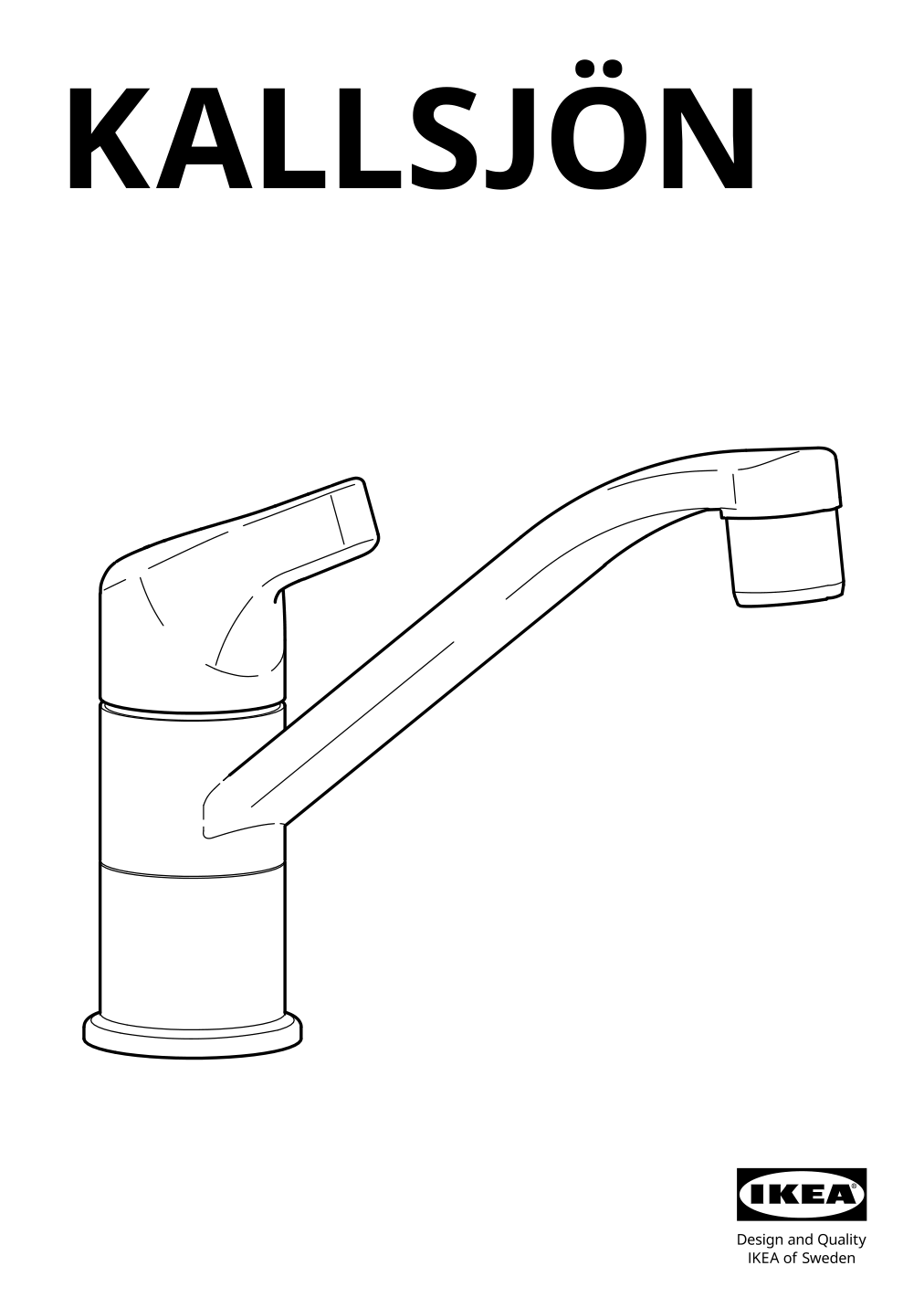 Assembly instructions for IKEA Kallsjoen pillar faucet chrome plated | Page 1 - IKEA GRILLSKÄR outdoor kitchen 394.222.64