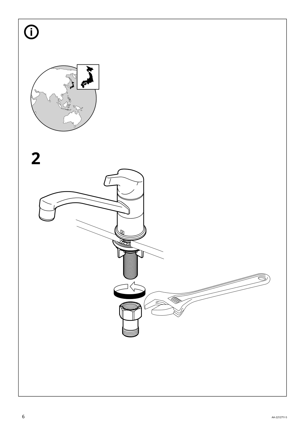 Assembly instructions for IKEA Kallsjoen pillar faucet chrome plated | Page 6 - IKEA GRILLSKÄR outdoor kitchen 394.222.64